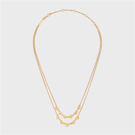 Cœur Celine Double Necklace in Brass with Gold Finish